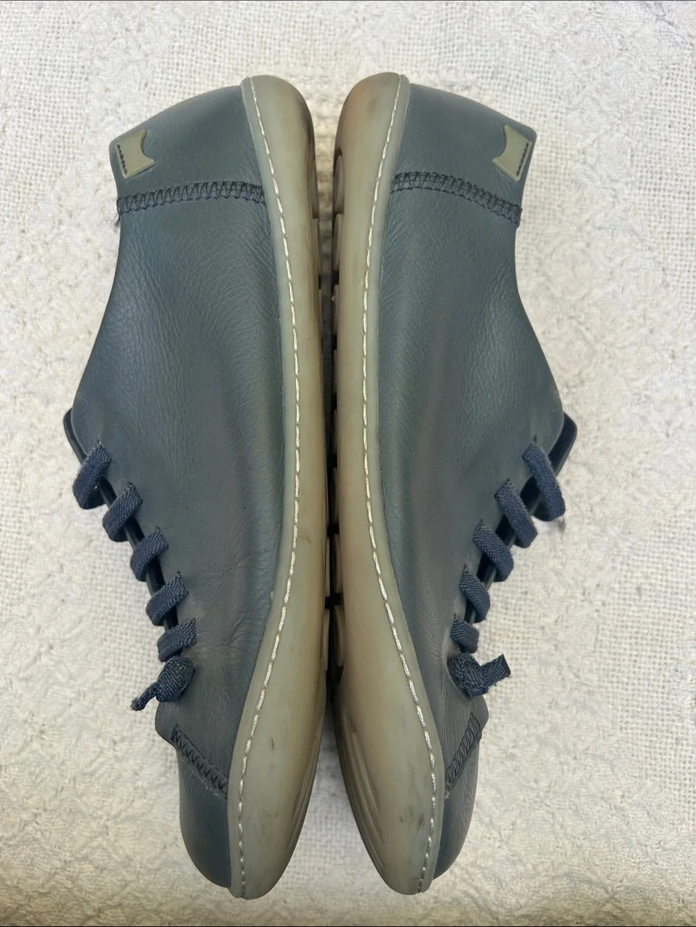 Camper Peu Men's Grey Leather Lace-Up shoes. EU size 41